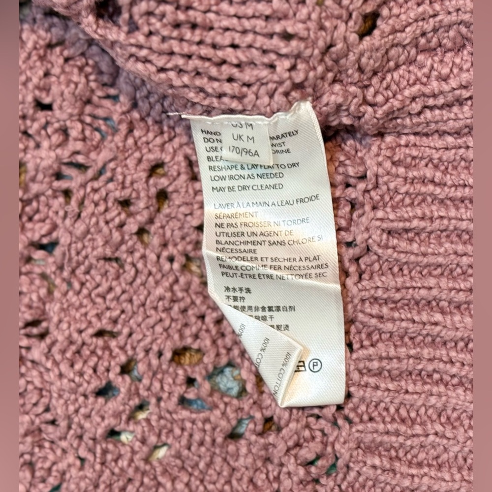 Free People Cropped Chloe Cardigan Medium Pressed Flowers - Picture 10 of 13